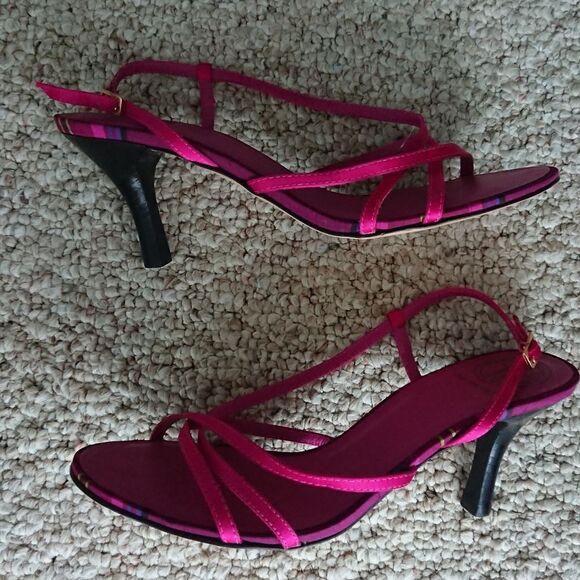Lilly Pulitzer Elegant Pink satin Strappy Sandals size 6.5 - Picture 5 of 11